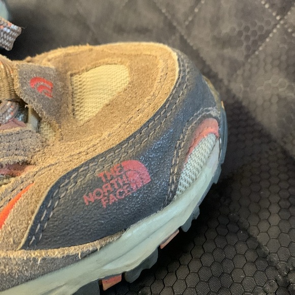 Boys North Face Vindicator Brown Suede Orange Ankle Hydo Seal Waterproof Boot 3 - Picture 6 of 10